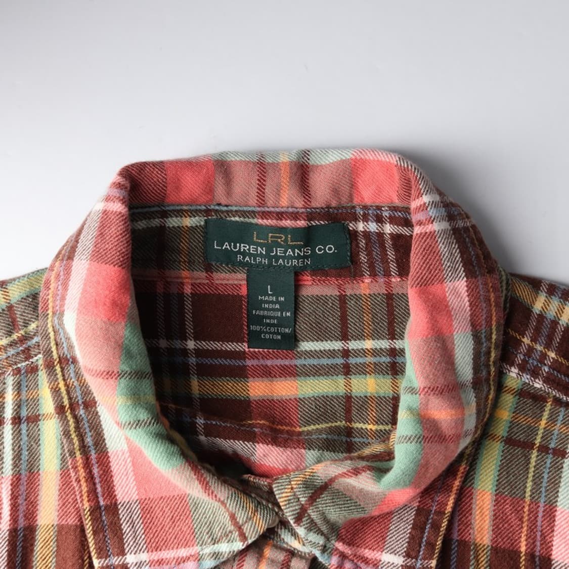 로렌 진스 랄프로렌 빈티지 체크 셔츠 L 상품이미지5