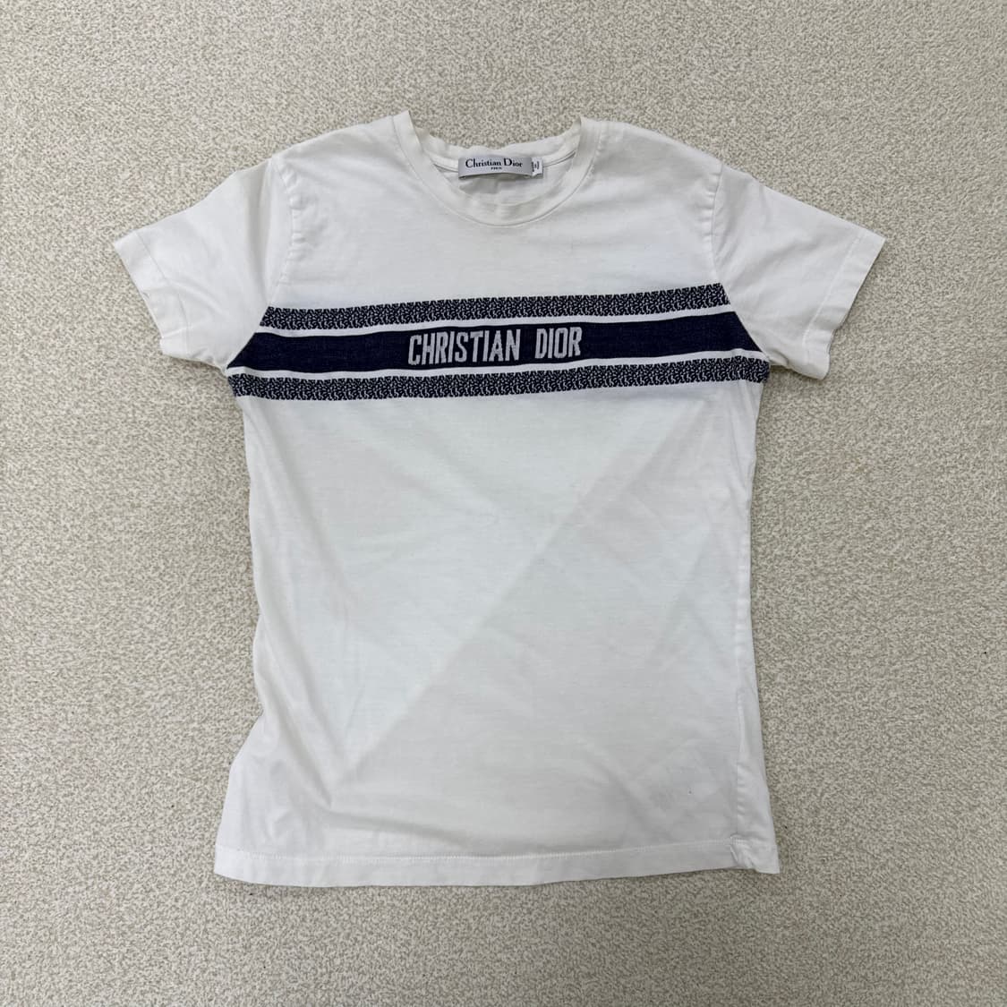 S 디올 여성 에센셜 코튼 저지 티셔츠 0219T1 상품이미지1