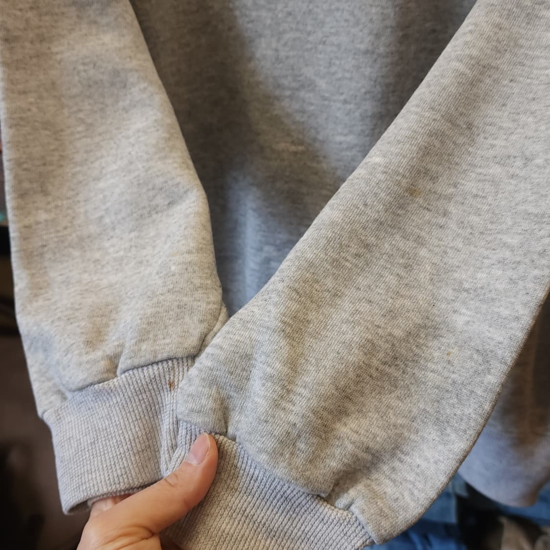 90s 헤인즈 빈티지 스웻셔츠 플레인 스웻셔츠 라이트 그레이 xl 상품이미지7