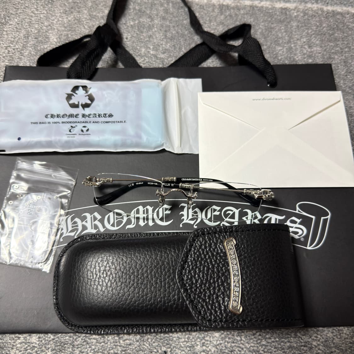 크롬하츠 PILLS 3 필스3 샤이닝 실버 무테 안경 상품이미지3