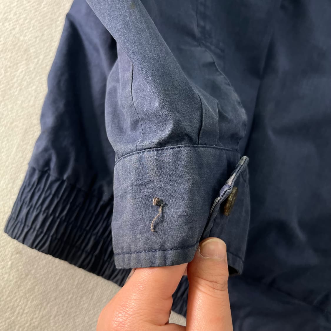 100 버버리 90s 노바체크 리버시블 블루종 자켓  상품이미지7