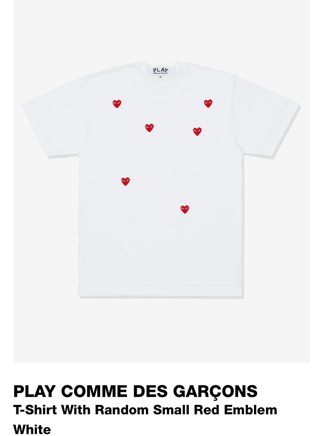 꼼데가르송 플레이 random small red emblem t 상품이미지1