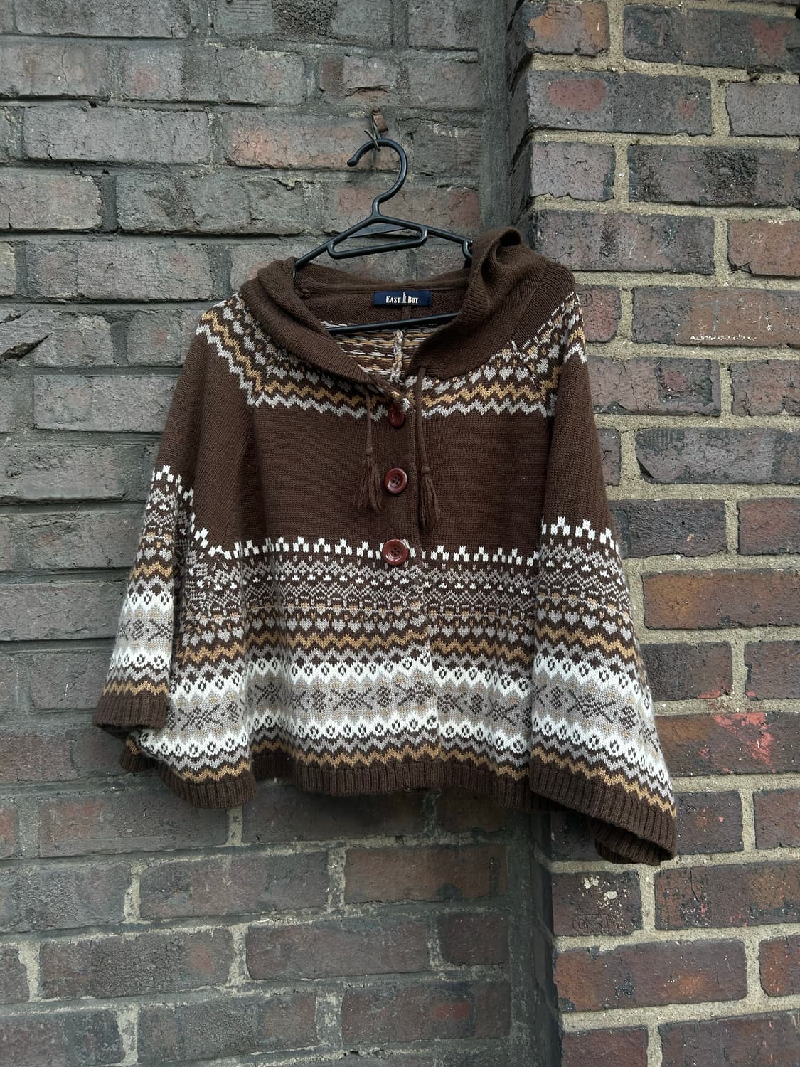 2000s toiletEast boy 모리걸 초코 노르딕 망토 케이프  상품이미지2