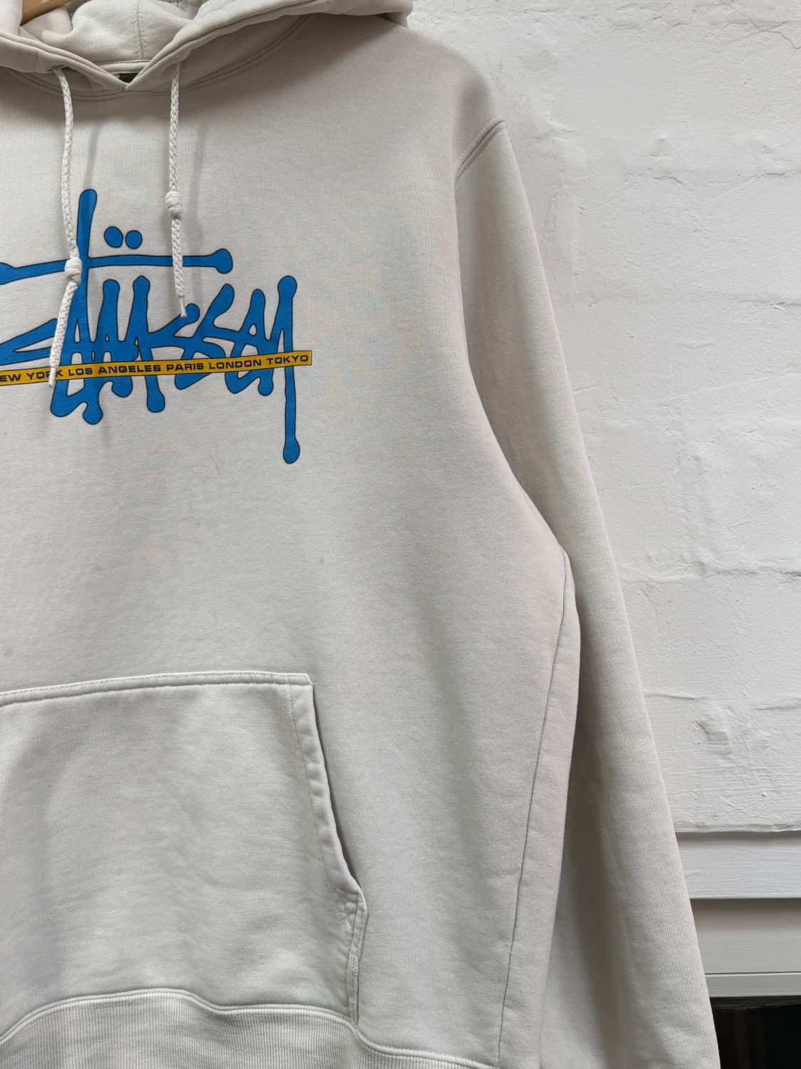 Stussy 스투시 재팬 크림 후드티 M 상품이미지6