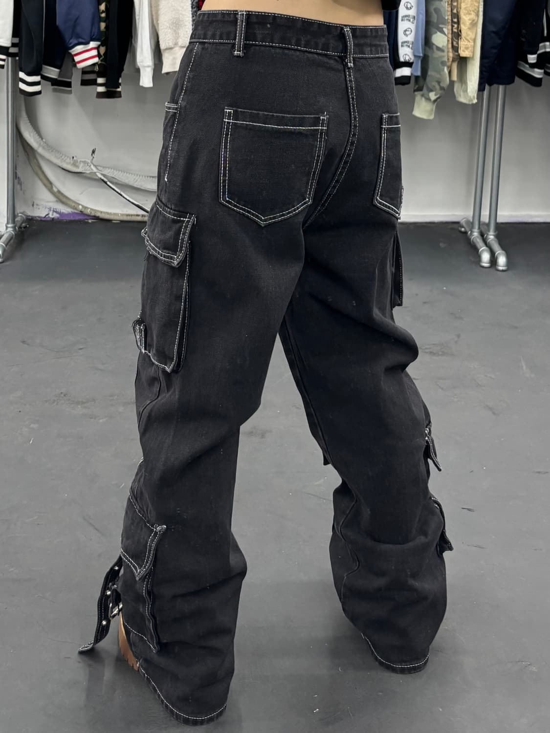 VTG 워시드 멀티포켓 데님 카고팬츠 상품이미지5