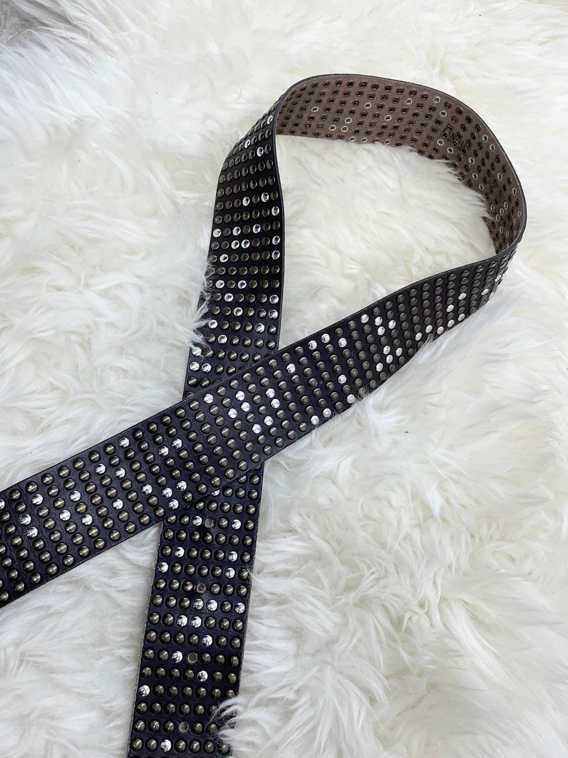 리얼레더 스터드 펀칭 버클 벨트 상품이미지5