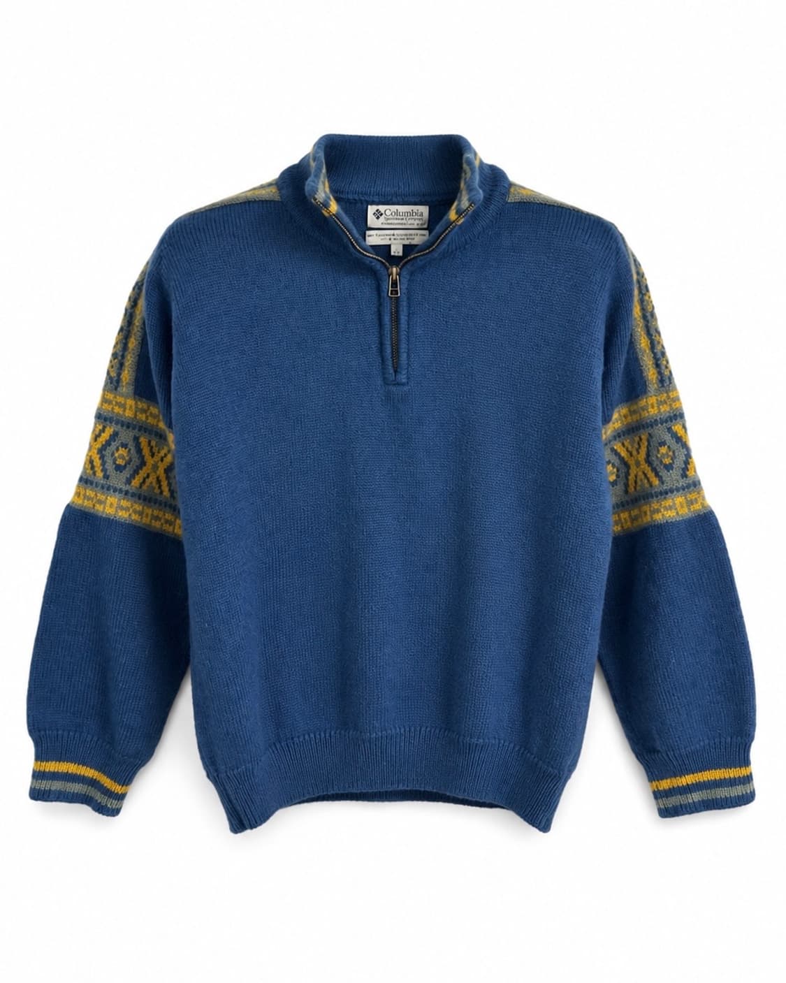 80s Columbia Nordic wool 100% knit 상품이미지1