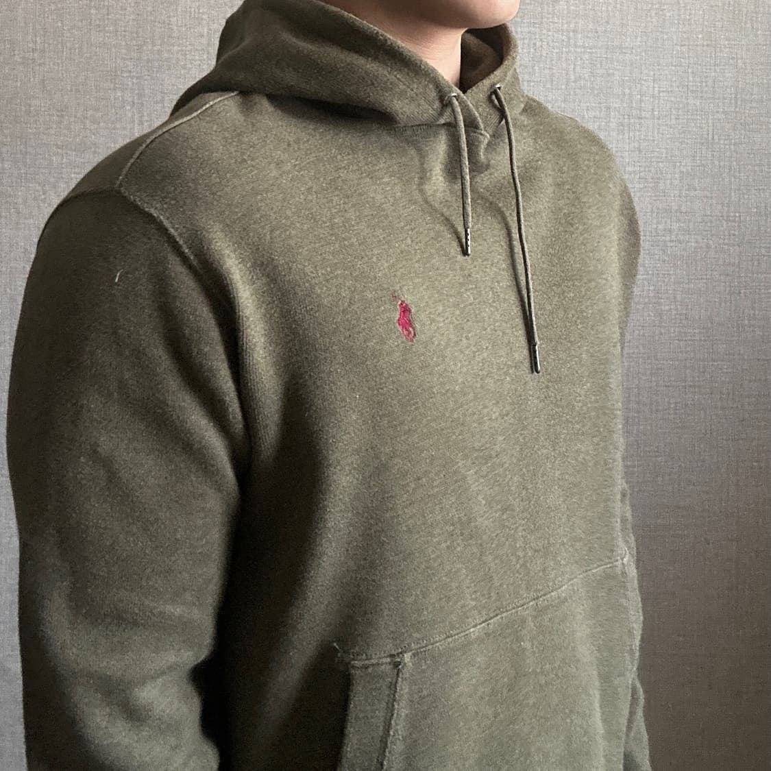 폴로 랄프로렌 엘보우 패치 후드티 L 상품이미지3