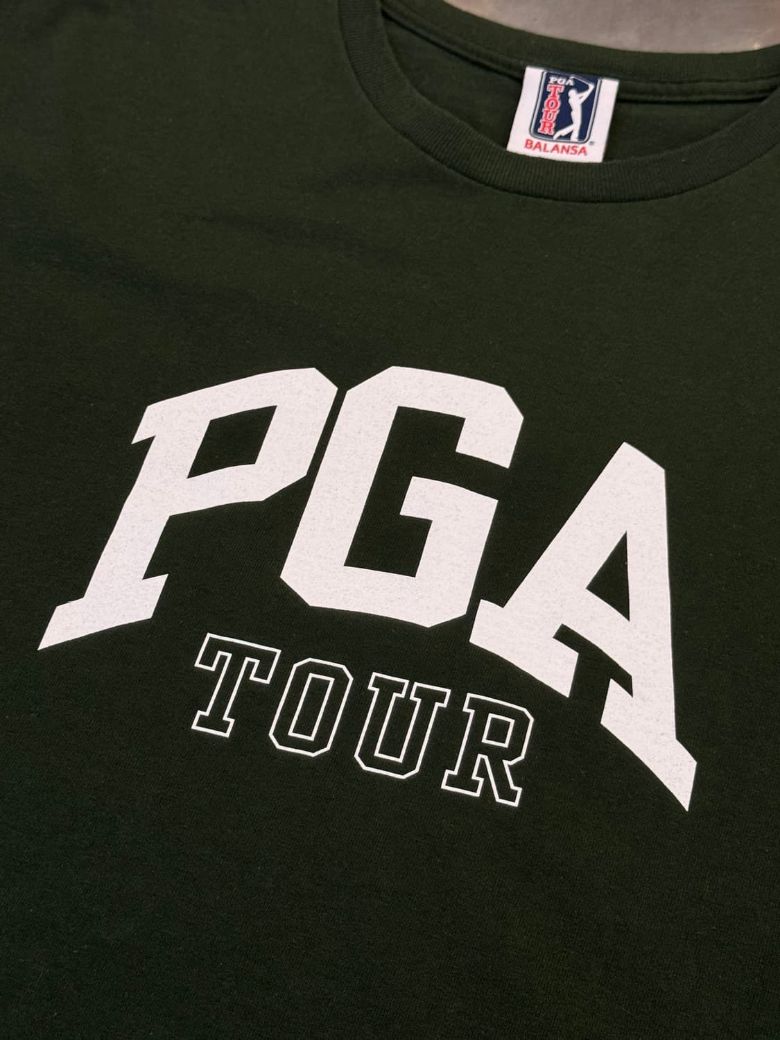 PGA 투어 발란사 프린팅 그린 반팔티 XL 상품이미지4