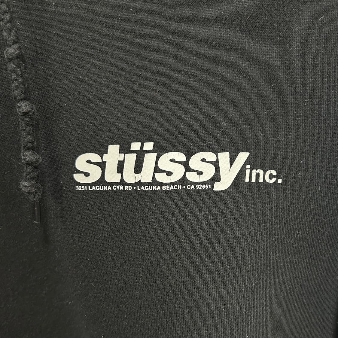 스투시 이탈릭 빅로고 후드티 블랙 상품이미지3