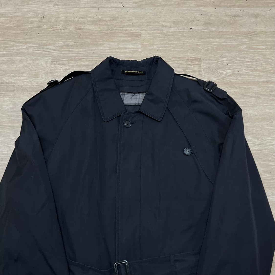 런던포그 안감 내피 벨티드 싱글 트렌치 맥코트 [다크 네이비] 57 상품이미지2