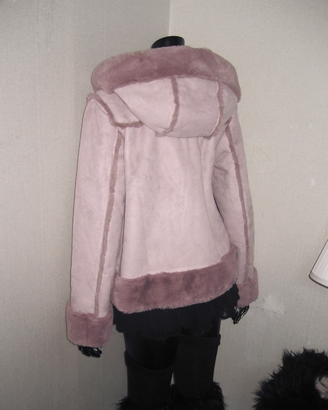 Jpn 핑크 퍼 떡볶이 코트 무스탕 퍼자켓 아우터 히메갸루 떡코 상품이미지6