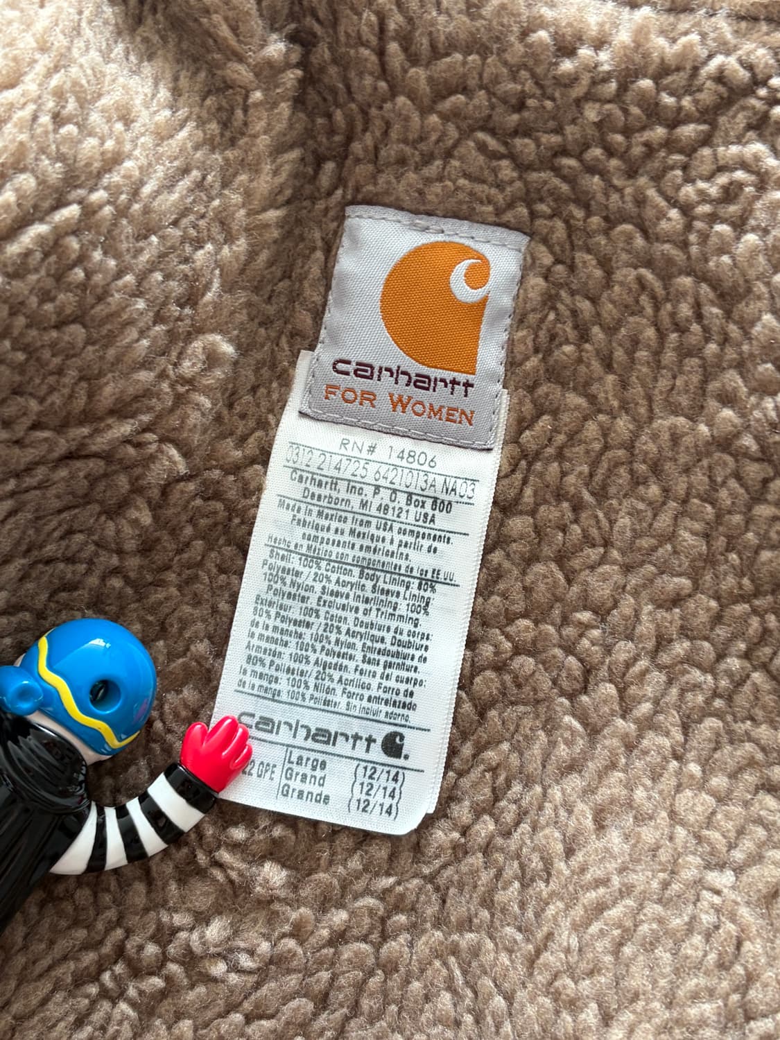 칼하트 우먼즈 덕코튼 쉐르파 라벤더 퍼플 집업 자켓 L (103) 상품이미지6