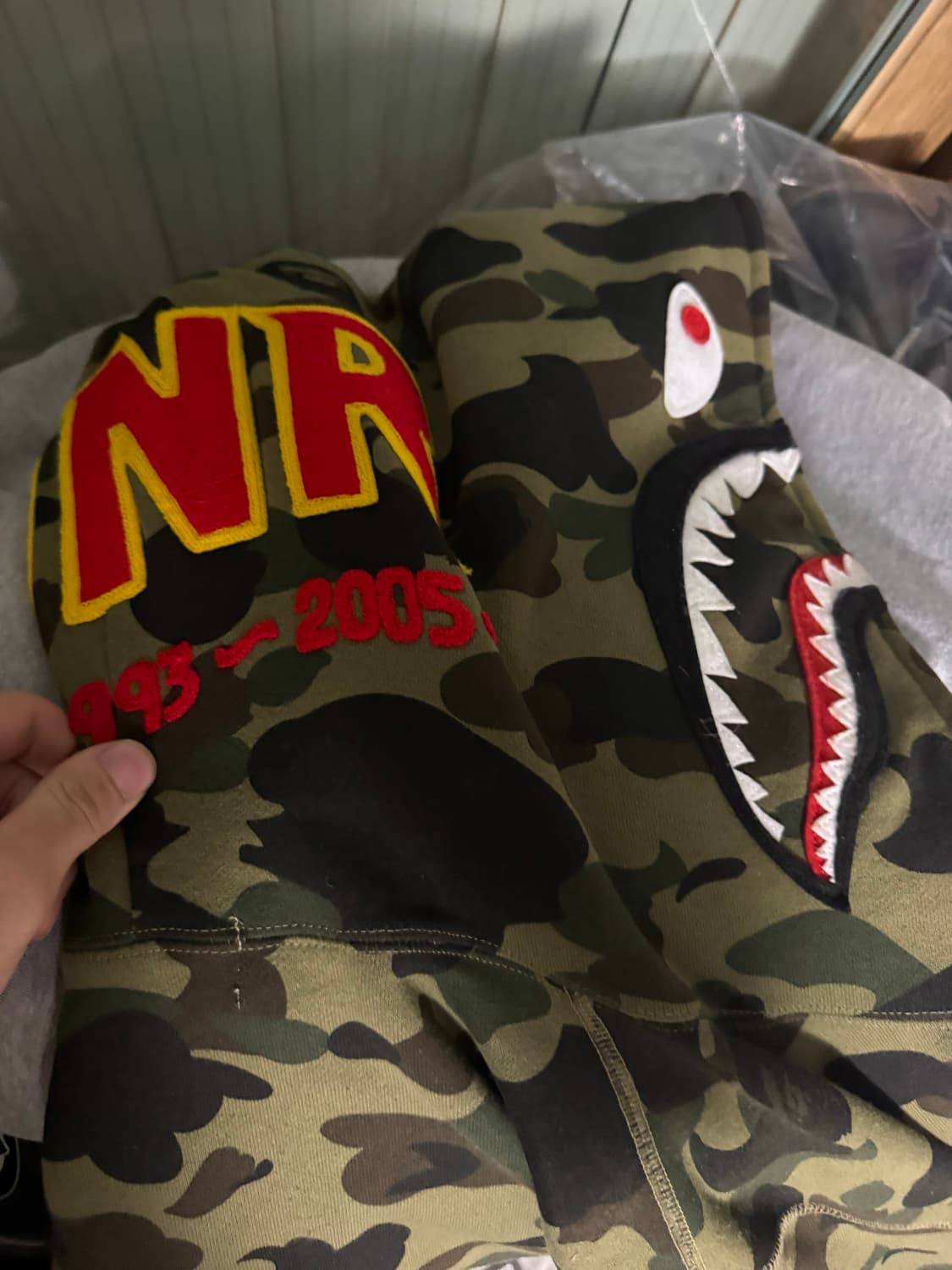 베이프 ponr 샤크 후드 L사이즈 상품이미지2