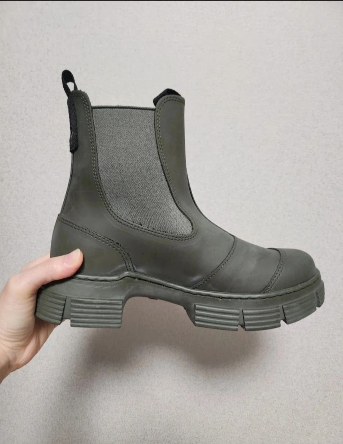 [새상품]가니 러버 첼시 부츠 카키 35 상품이미지2