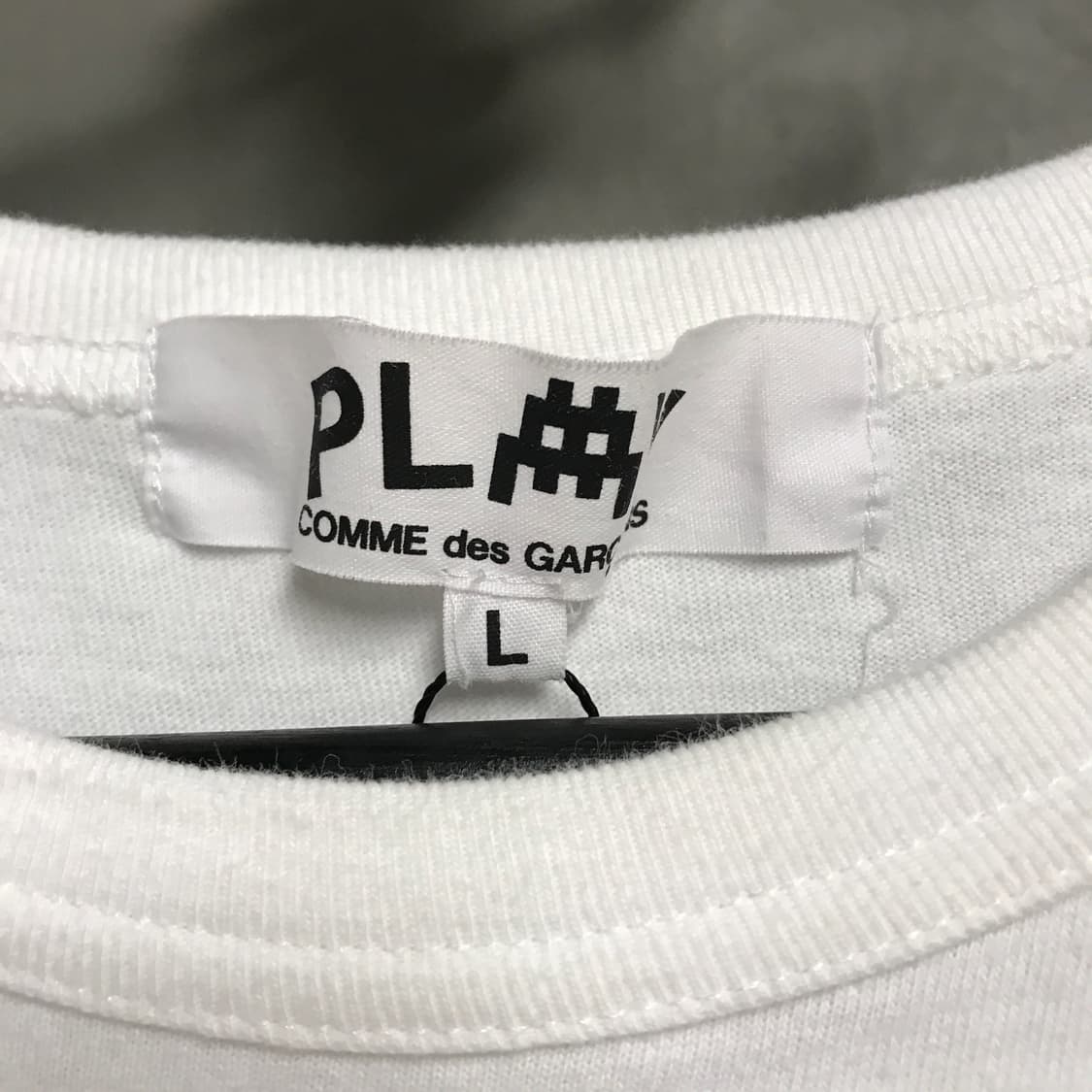 꼼데가르송 와펜 반팔 티셔츠 화이트 L(W) 상품이미지5