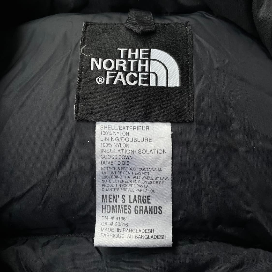 노스페이스 해외판 센터로고 눕시 패딩 검정 L 상품이미지4
