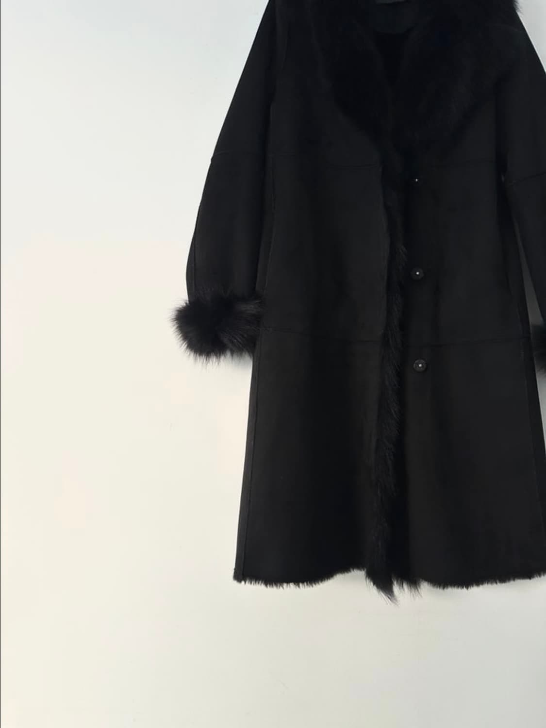 Chic fox fur muston jacket / black 상품이미지3