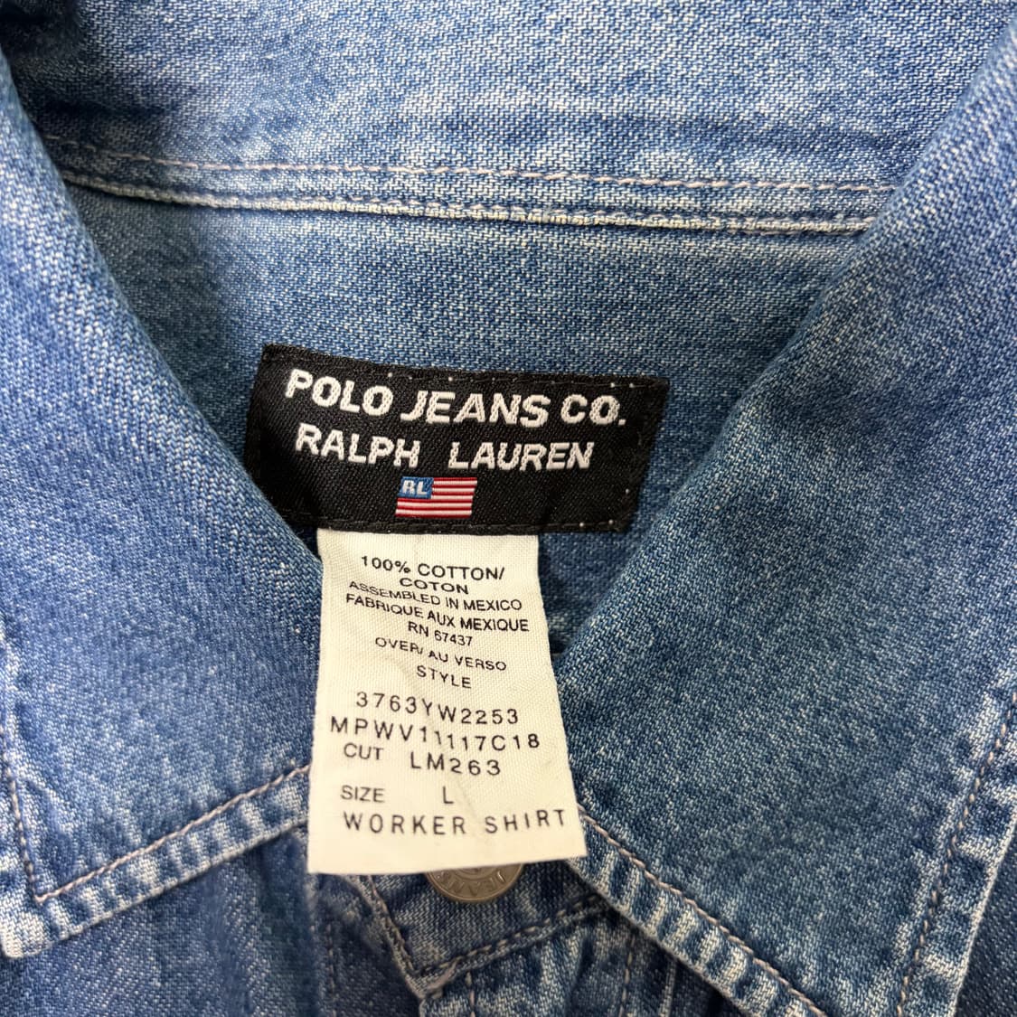 폴로 청 데님 셔츠[2155] 상품이미지6