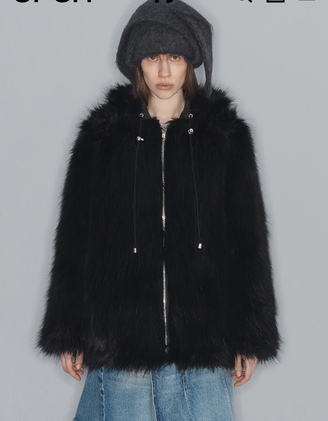 Open yy 리버시블 후드 퍼자켓  상품이미지1