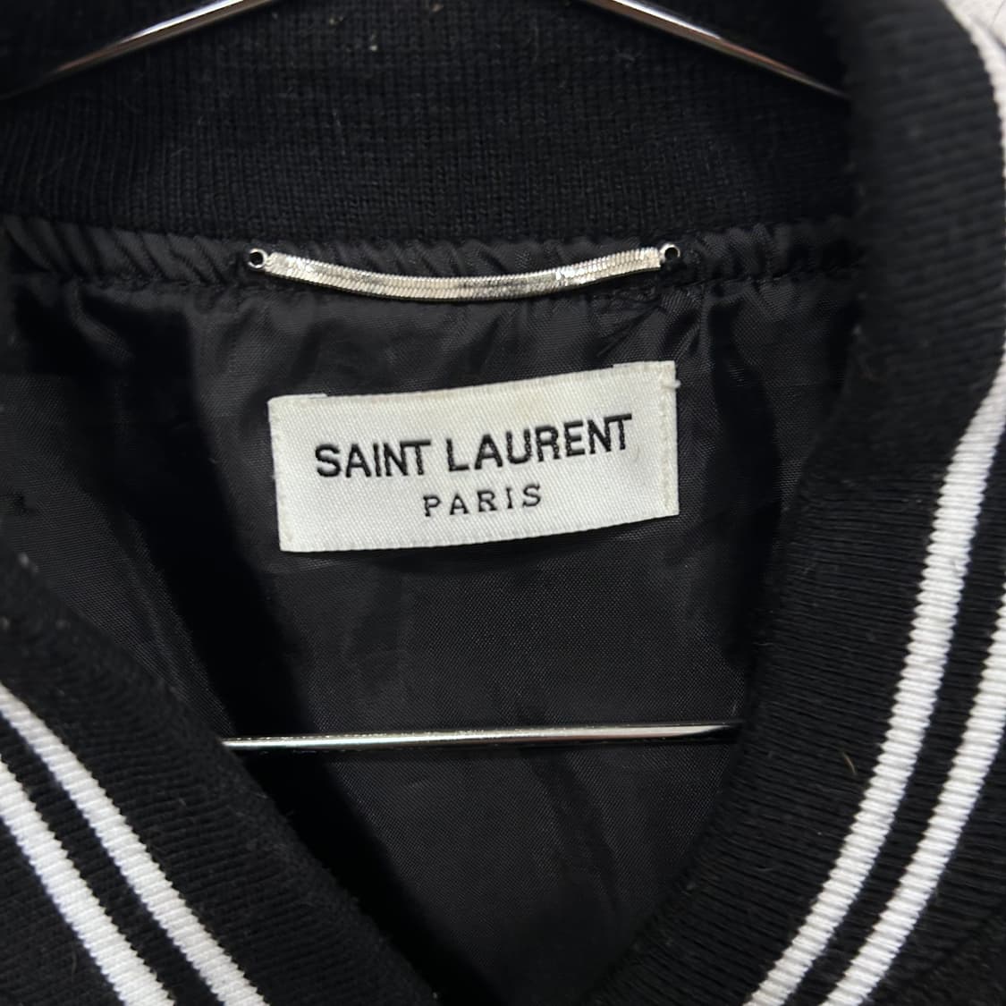 생로랑 울 배색 버튼 스타디움 자켓 상품이미지3