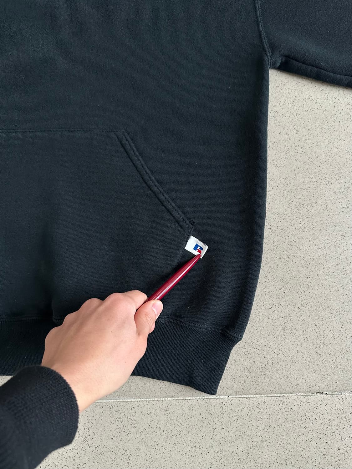 90s 빈티지 러셀 후드 블랙 L 상품이미지3