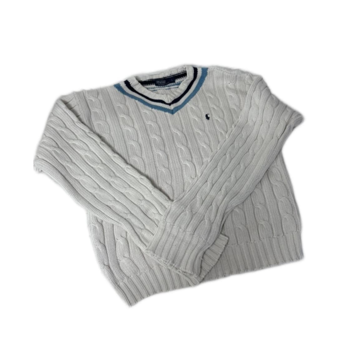 🤍폴로 브이넥 아란 케이블 니트🤍 상품이미지1