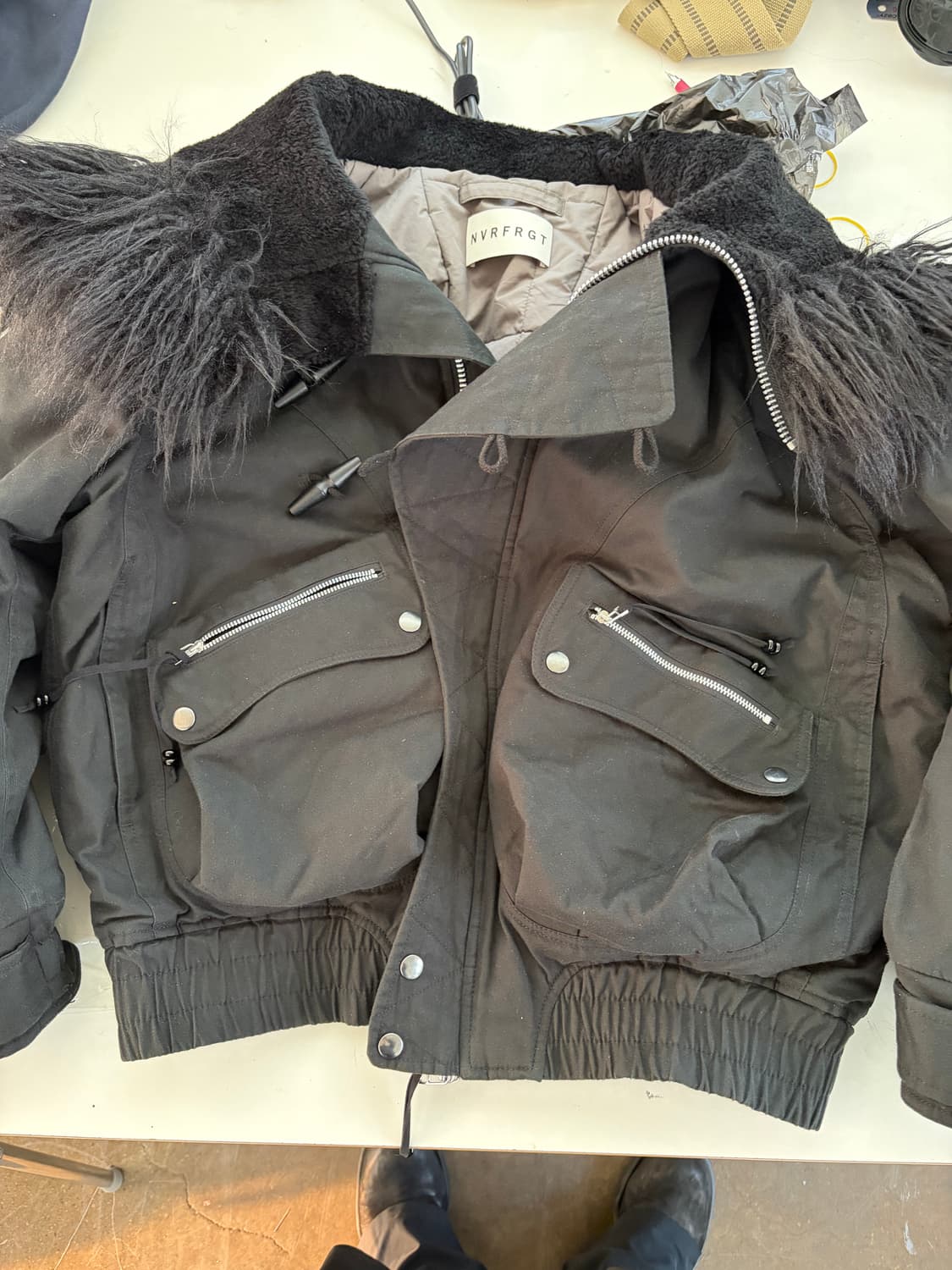 16일까지만이가격 네버포겟 NVRFRGT 패디드 후드 봄버 자켓 3사이즈 상품이미지2