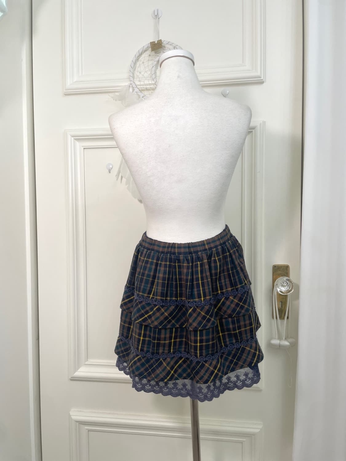 AXES FEMME blue check bading layered min 상품이미지3