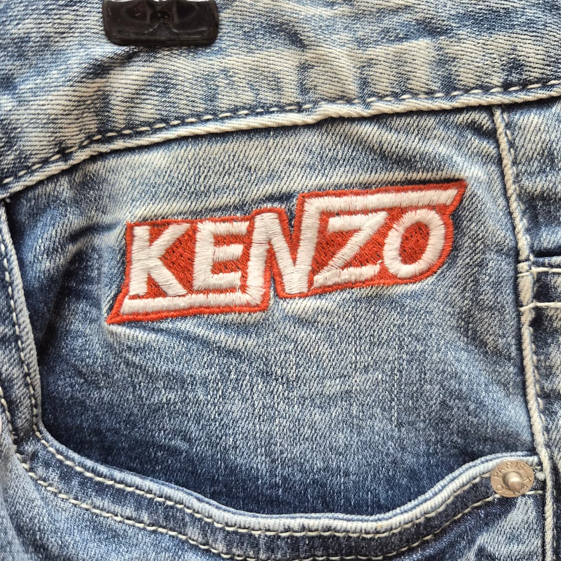 겐조(KENZO) 로고 패치 데님 쇼츠 상품이미지4