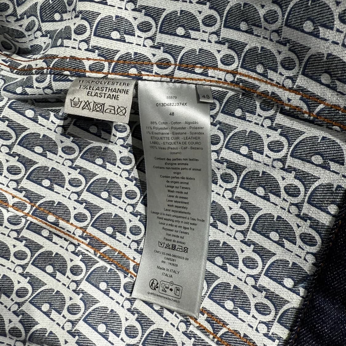 (48) 디올 25ss 오블리크 레더패치 데님 자켓 상품이미지6