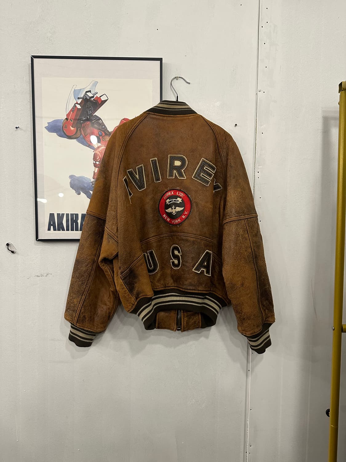 S)아비렉스 레더 아이콘 봄버 자켓 상품이미지2