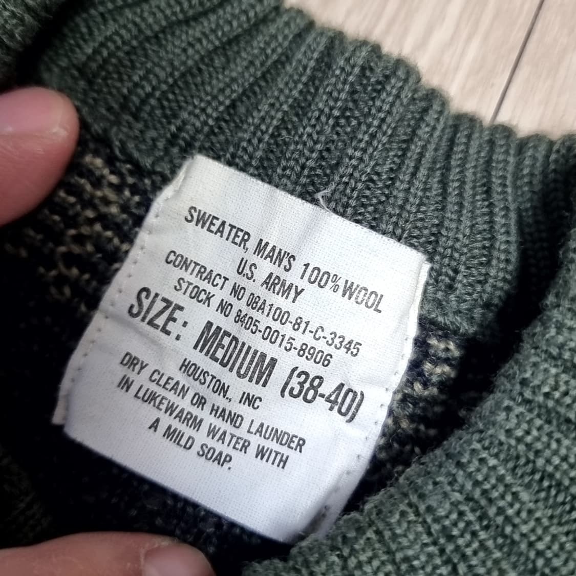 휴스턴 미군  밀리터리 코만도 카모 니트 스웨터(38) 상품이미지3