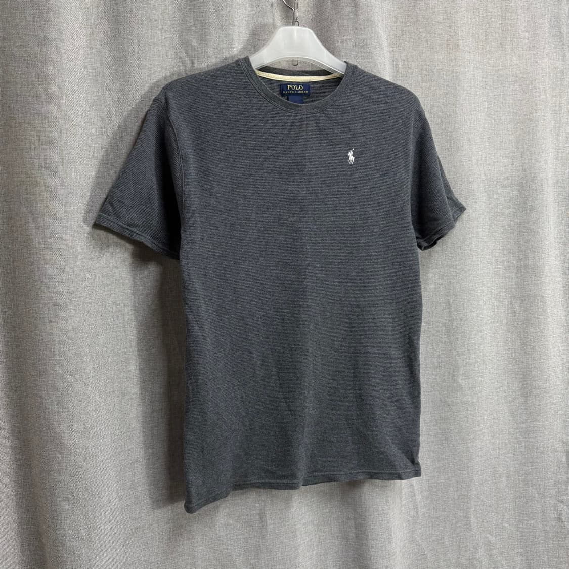 [L] 폴로 랄프로렌 차콜 면 반팔 라운드 티셔츠 상품이미지2