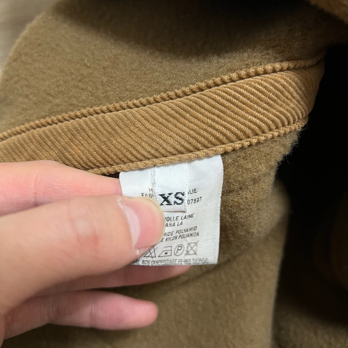 베네통 이태리 여성 울 더플 떡볶이코트 XS/85  상품이미지5