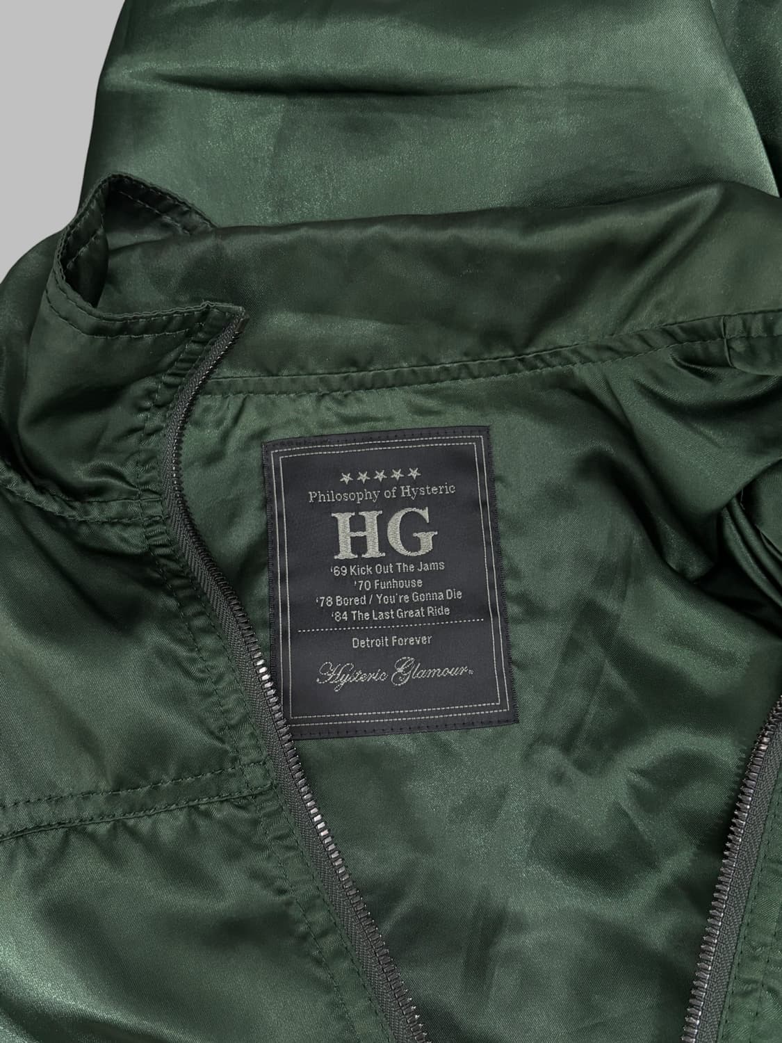 HYSTERIC GLAMOUR satin jacket green  상품이미지4