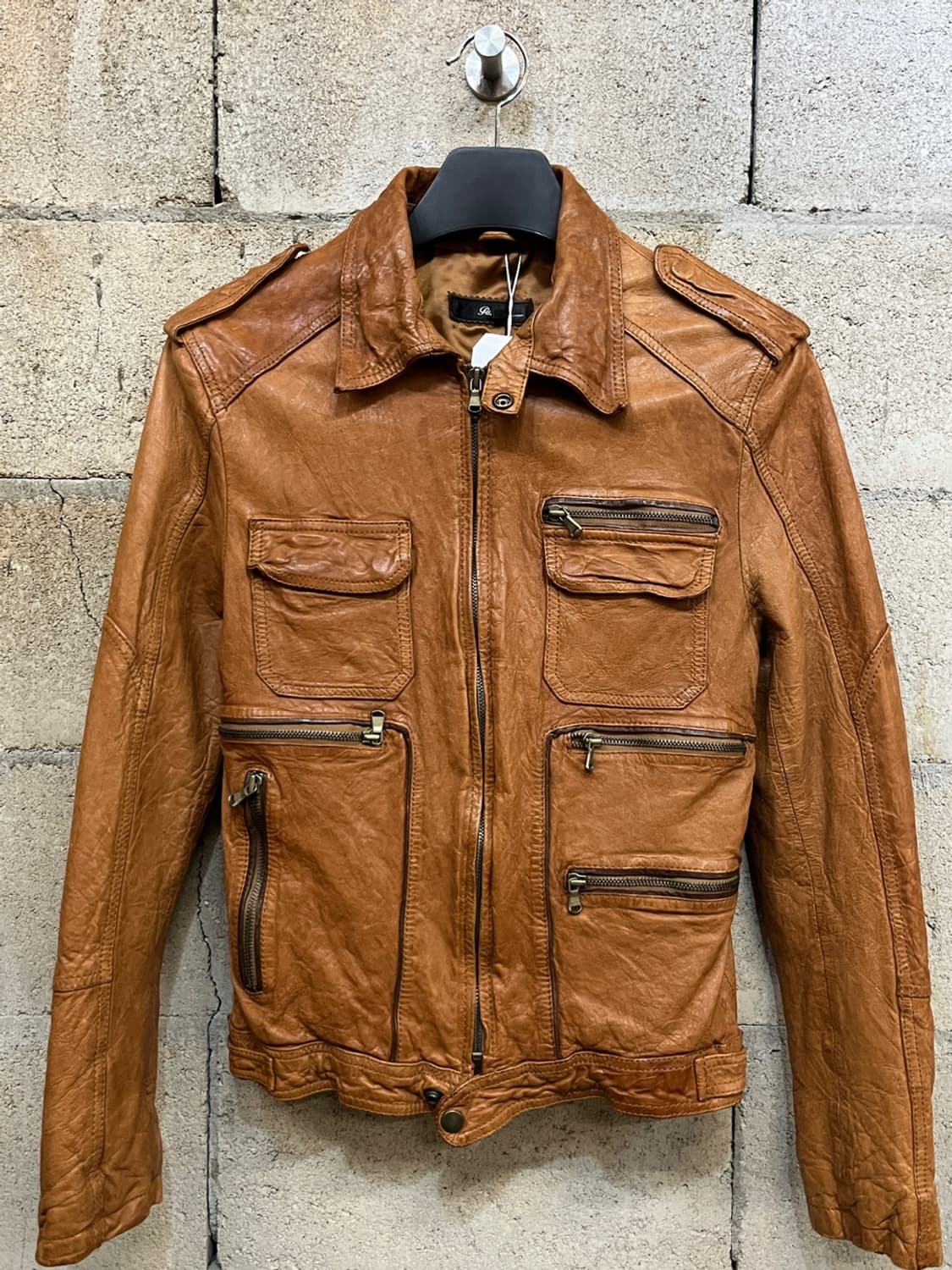 빈티지 멀티 포켓 레더 자켓 상품이미지2
