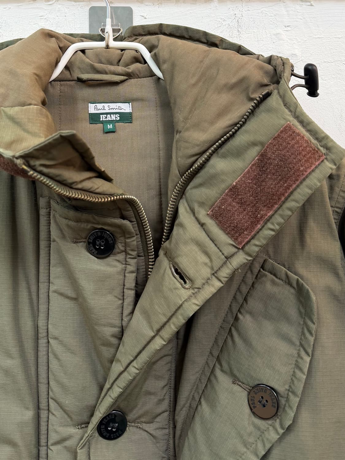 Paul Smith Jeans 카키 후드 파카 코트 M 상품이미지2