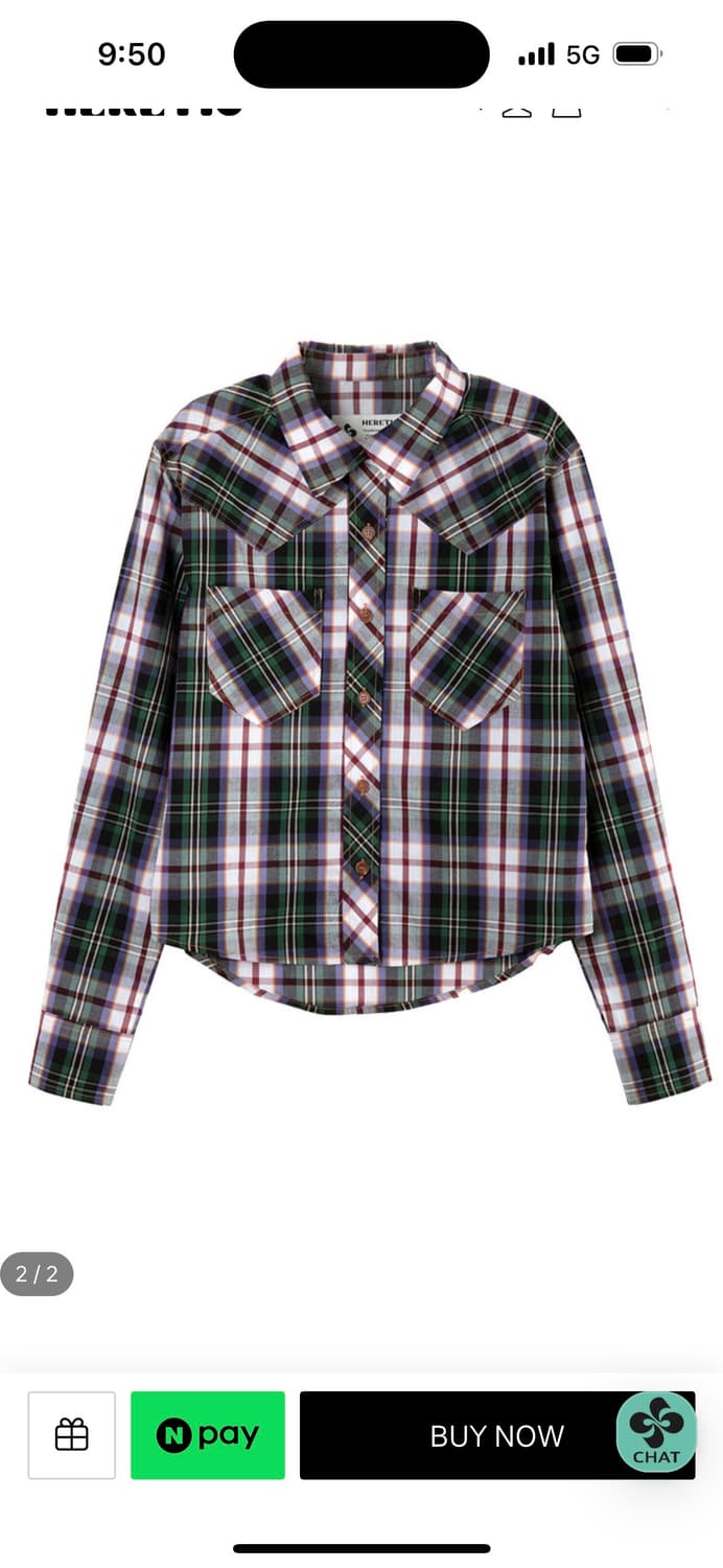 heretic western check shirt 헤레틱 체크셔츠 상품이미지2