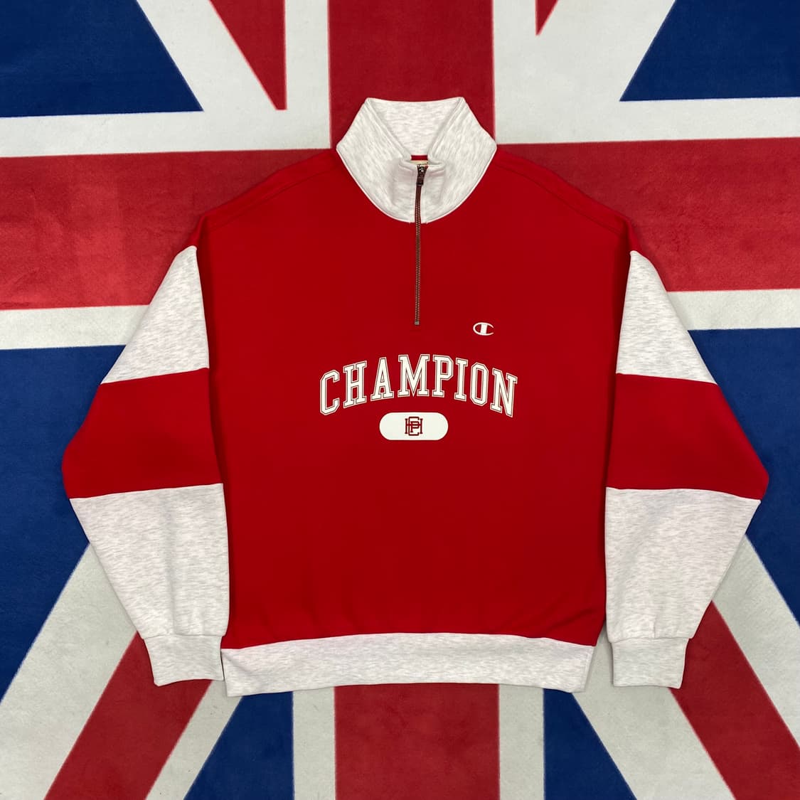 챔피온 반집업 맨투맨 L 실측 2XL  상품이미지1