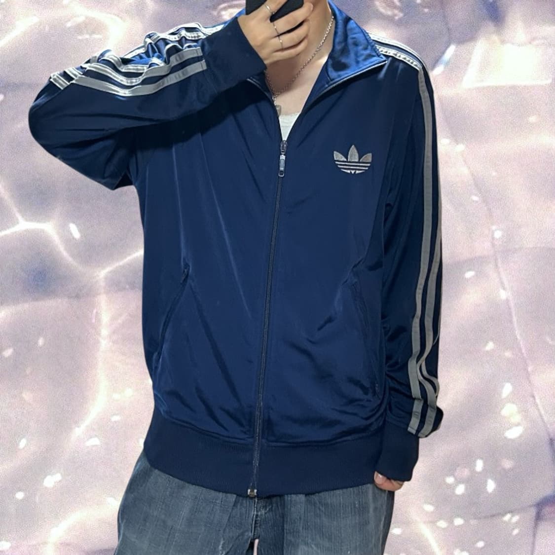 아디다스 오리지널 파이어버드 져지 네이비 실버 그레이 100  상품이미지3