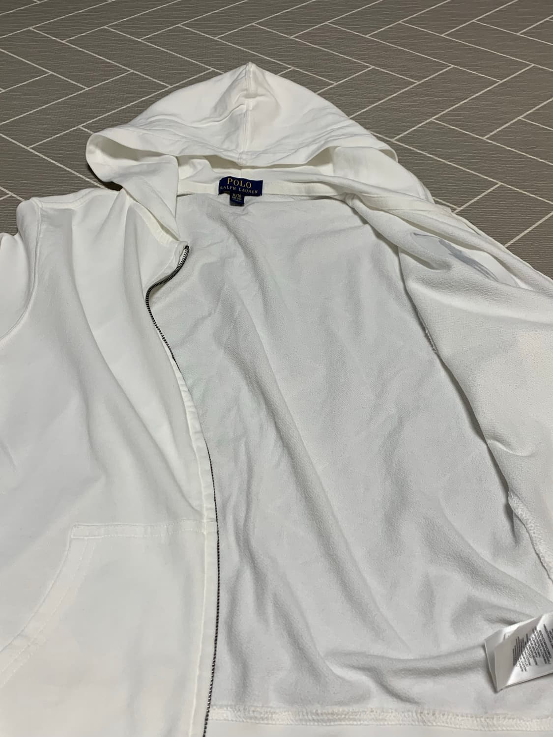 폴로 빅포니 후드집업 화이트 상품이미지4
