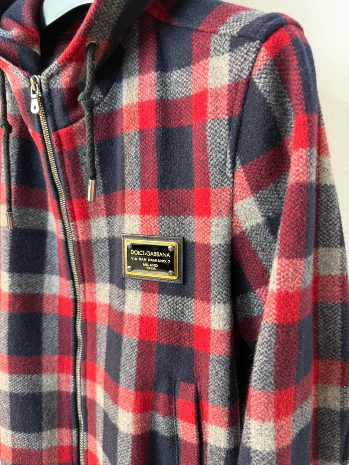 돌체앤가바나 로고 패치 울 후드 자켓 상품이미지4