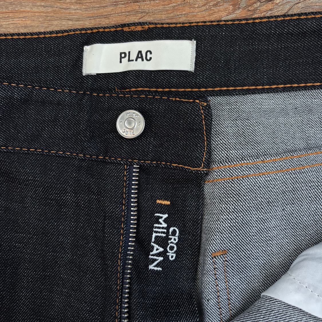 플랙 36 스판 크롭 밀란 루즈 테이퍼드 청바지 데님 새제품급 상품이미지6