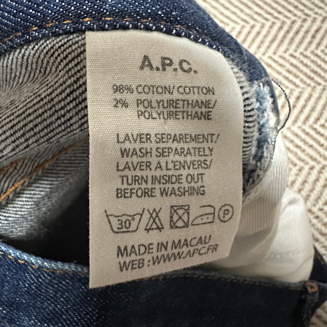 APC denim jeans 상품이미지4