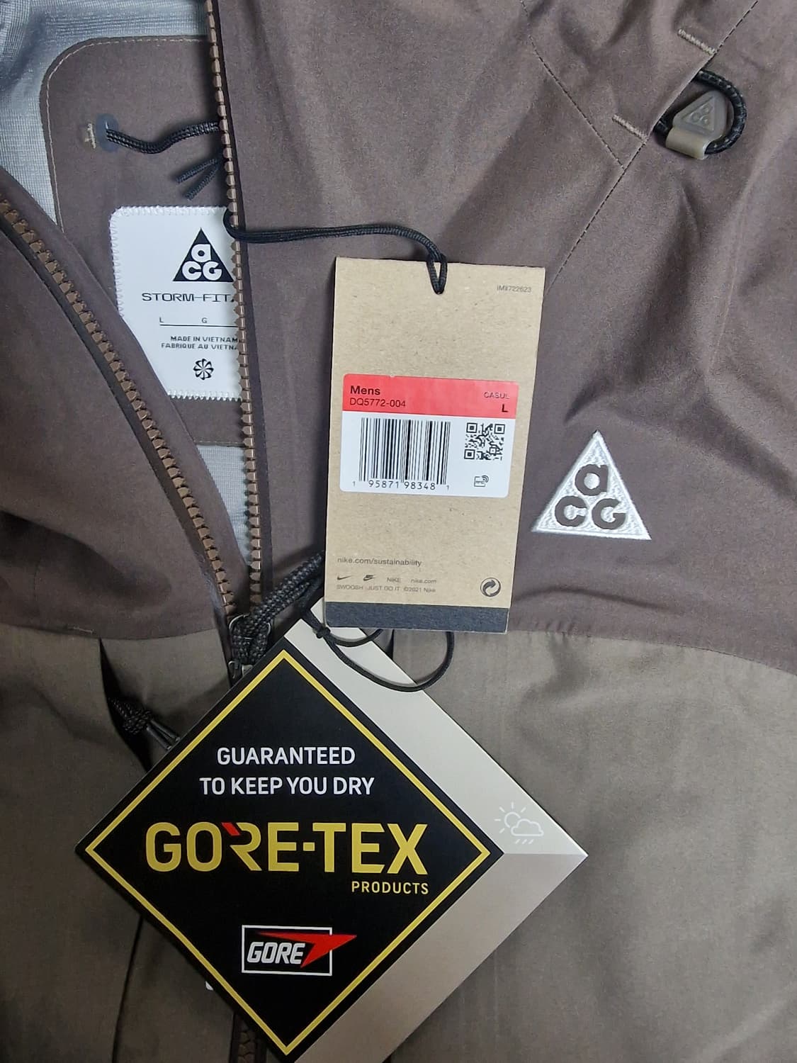 새제품급 아시아 L) ACG 고어텍스 미저리 릿지 아이언 스톤 상품이미지5