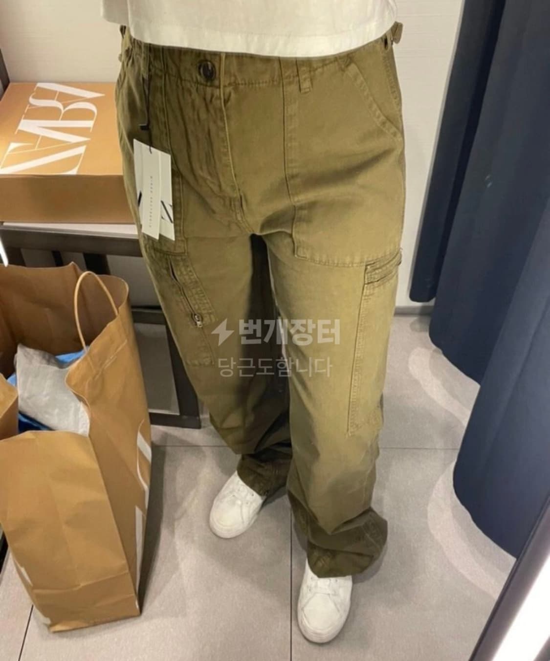 zara 자라 THE MACY 카고팬츠 S 카키색상 9632/257 상품이미지3