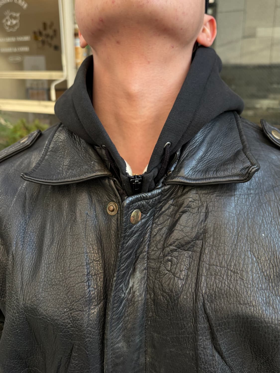 80’s Japanese cow-leather A-2 bomber 상품이미지4