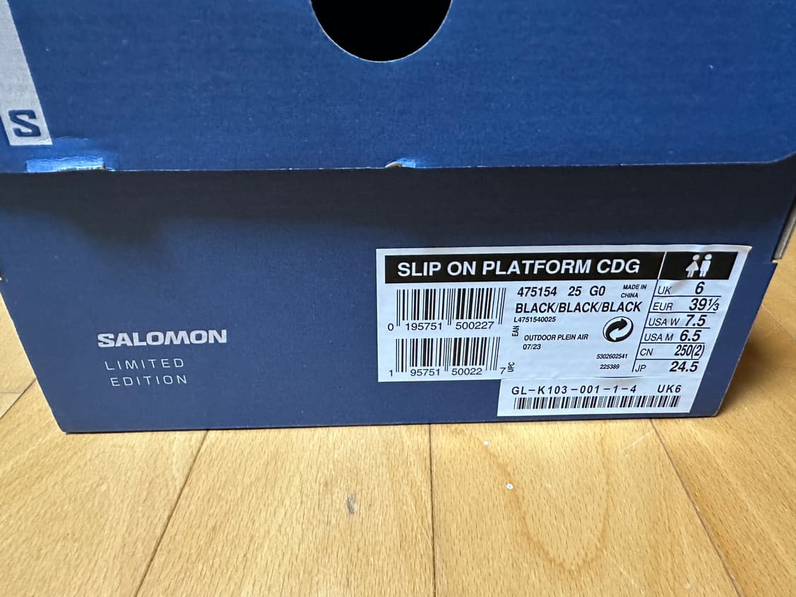 살로몬 X 꼼데가르송 슬립온 250 새상품 상품이미지6