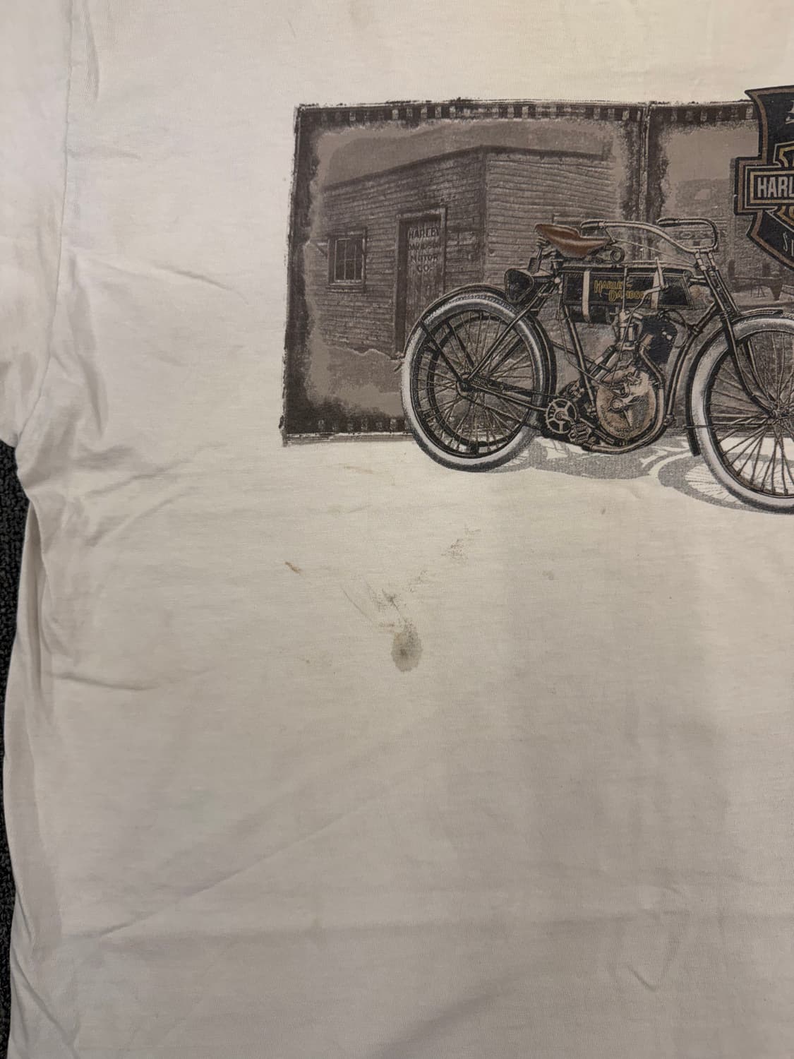 L) 할리데이비슨 빈티지 캐나다 독수리 프린팅 반팔 티셔츠 상품이미지2